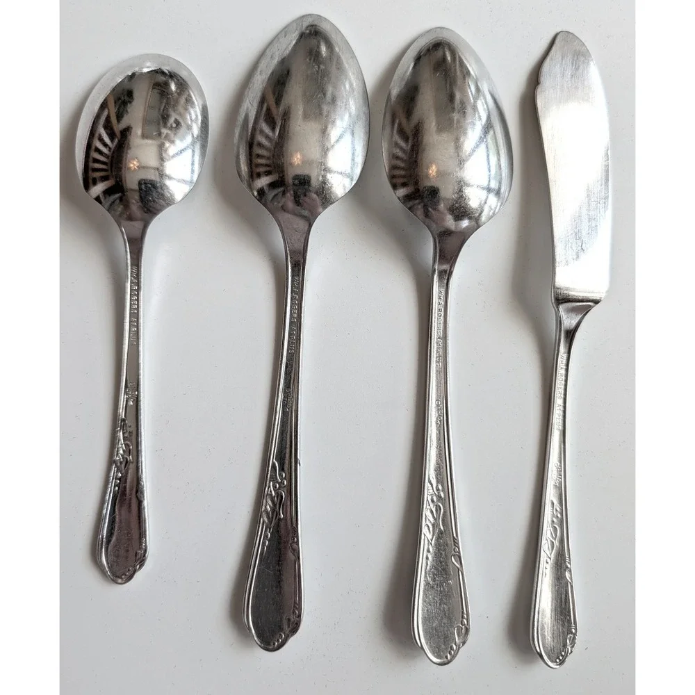 Wm A Rogers A1 Plus Oneida Silverplate Flatware‎ Set 4pc Serving Set